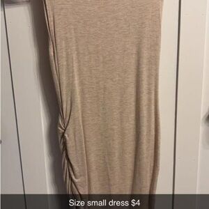 Elegant Beige Sleeveless Dress